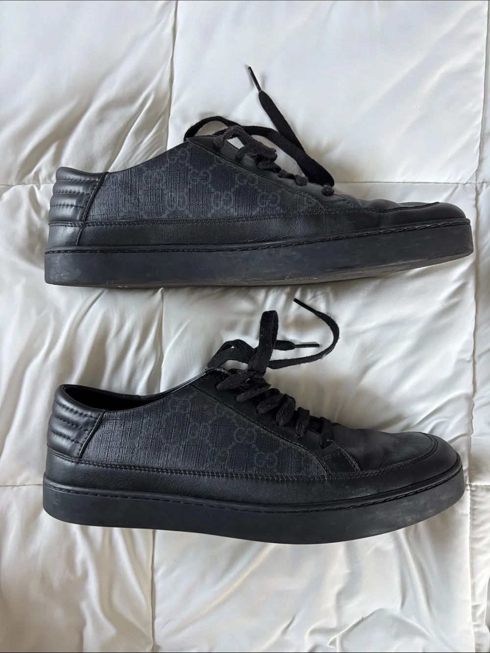 Gucci GG Supreme canvas and leather sneakers